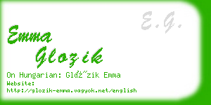 emma glozik business card